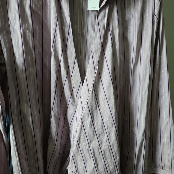 New York & Company Pink Striped Blouse - Picture 5 of 6